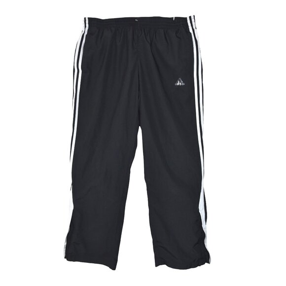 Adidas Y2K From 2010 Black 3-Stripes Track Pants Men’s L Zip Hem Retro OG - Picture 2 of 11